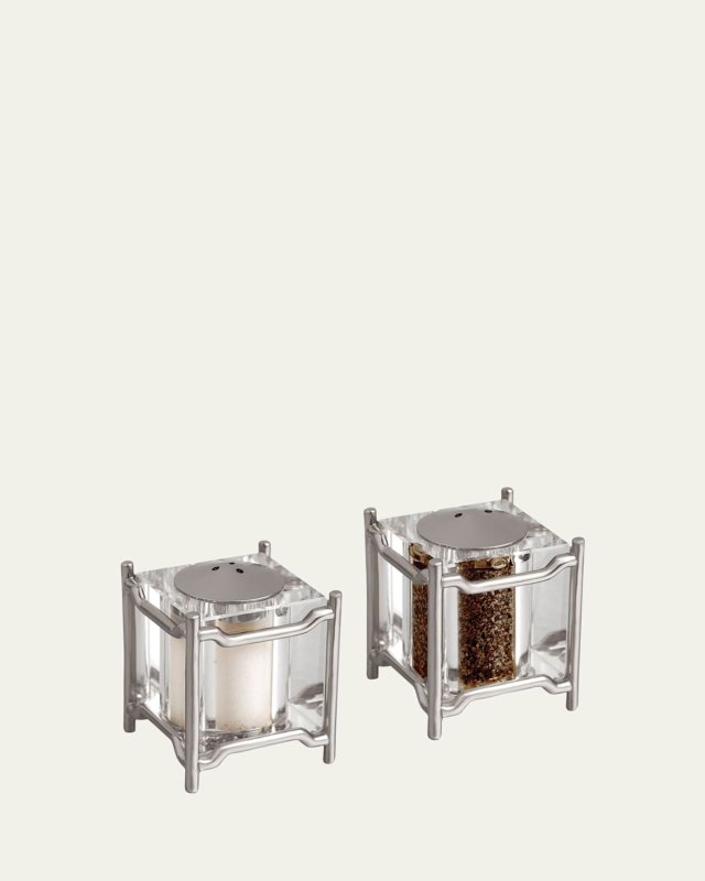 Han Platinum Salt & Pepper Shakers, Set of 2